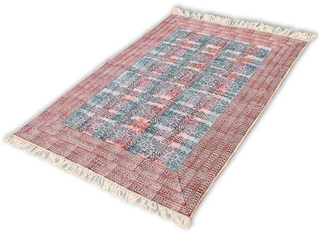 vidaXL Bavlnený koberec, 180x270 cm, červený