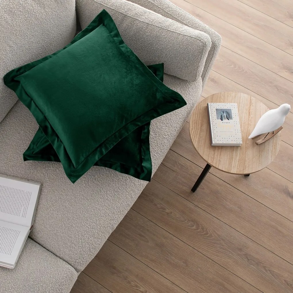 Obliečky na vankúše AmeliaHome Velvet Side tmavozelené
