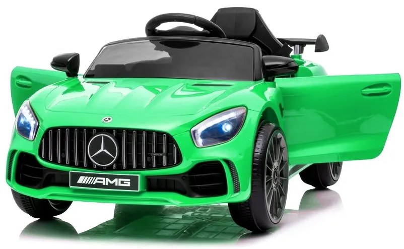 LEANTOYS ELEKTRICKÉ AUTÍČKO MERCEDES GT R - NELAKOVANÉ - ZELENÉ - 2021  MOTOR 2X45W BATÉRIA 1 x 12V4,5Ah