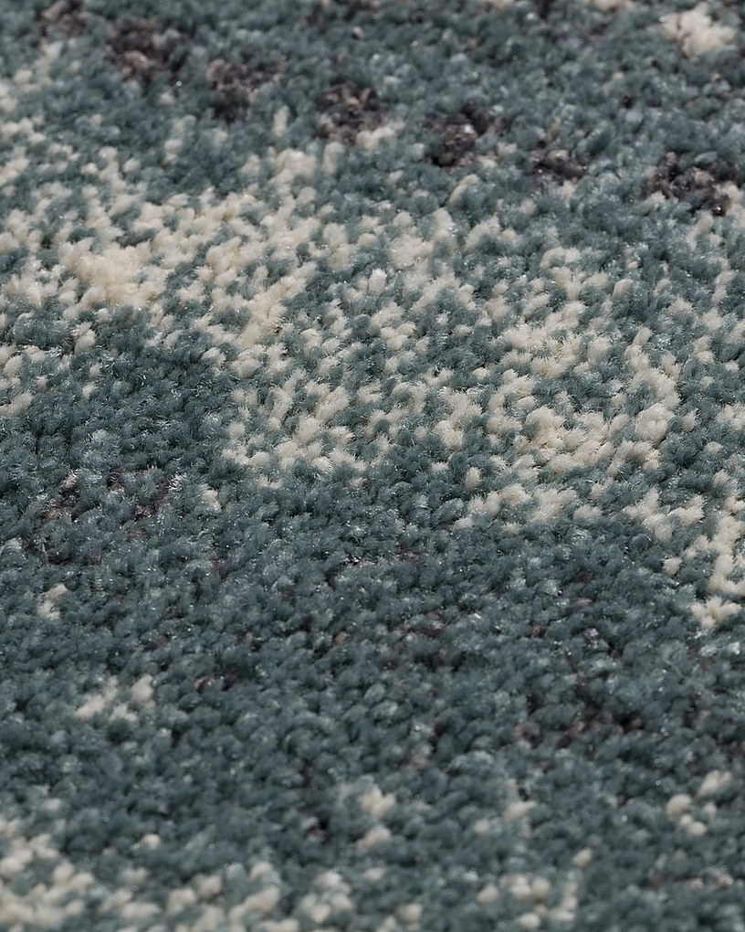 Koberec Modern Teal blue/ dark grey 200x290cm