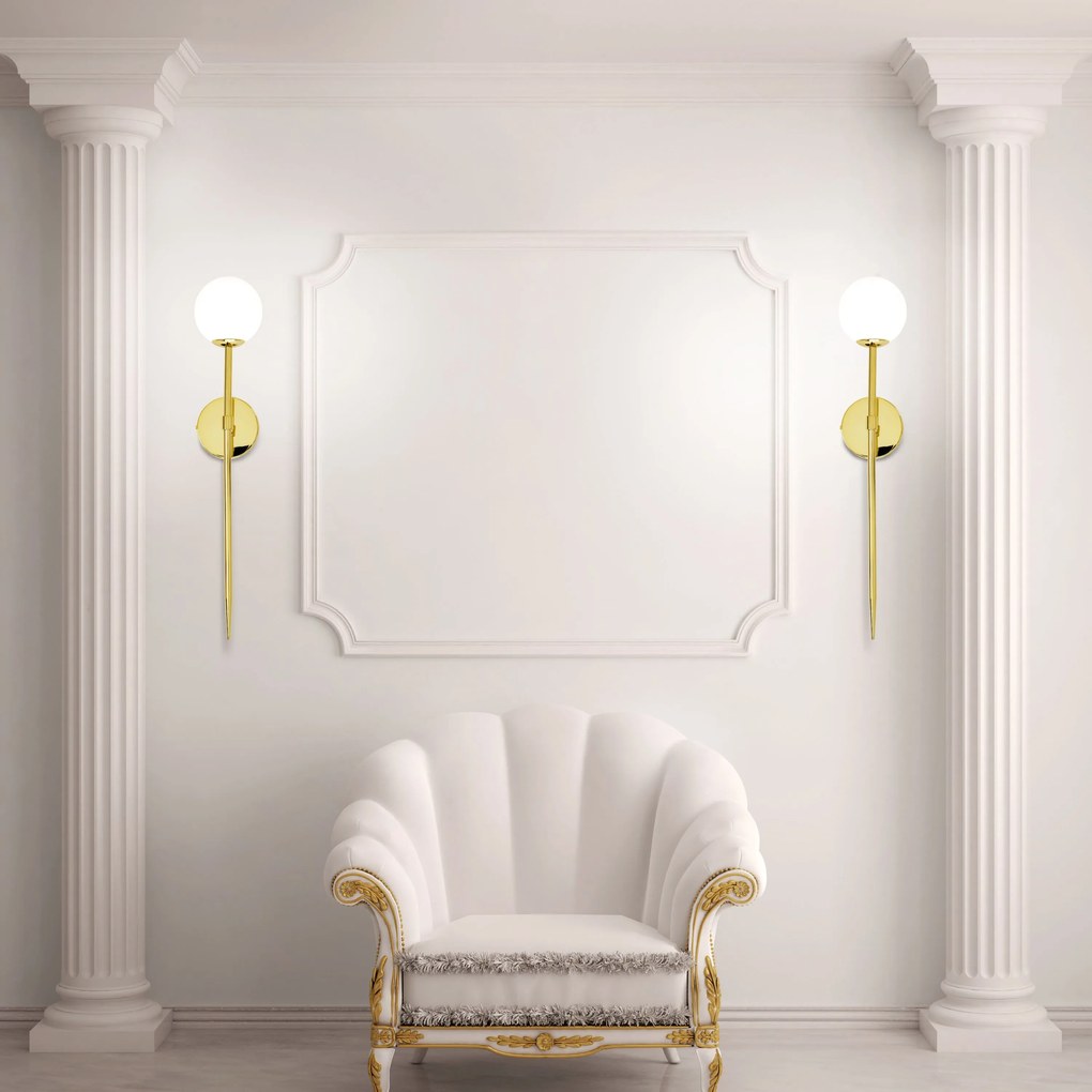 Toolight - nástenná lampa KINKIET 90cm G9 25W APP582-1W, zlatá, OSW-00076