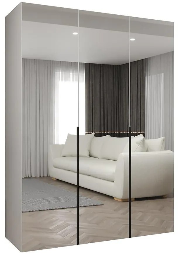 Skriňa Alicante III 150 biela/čierna