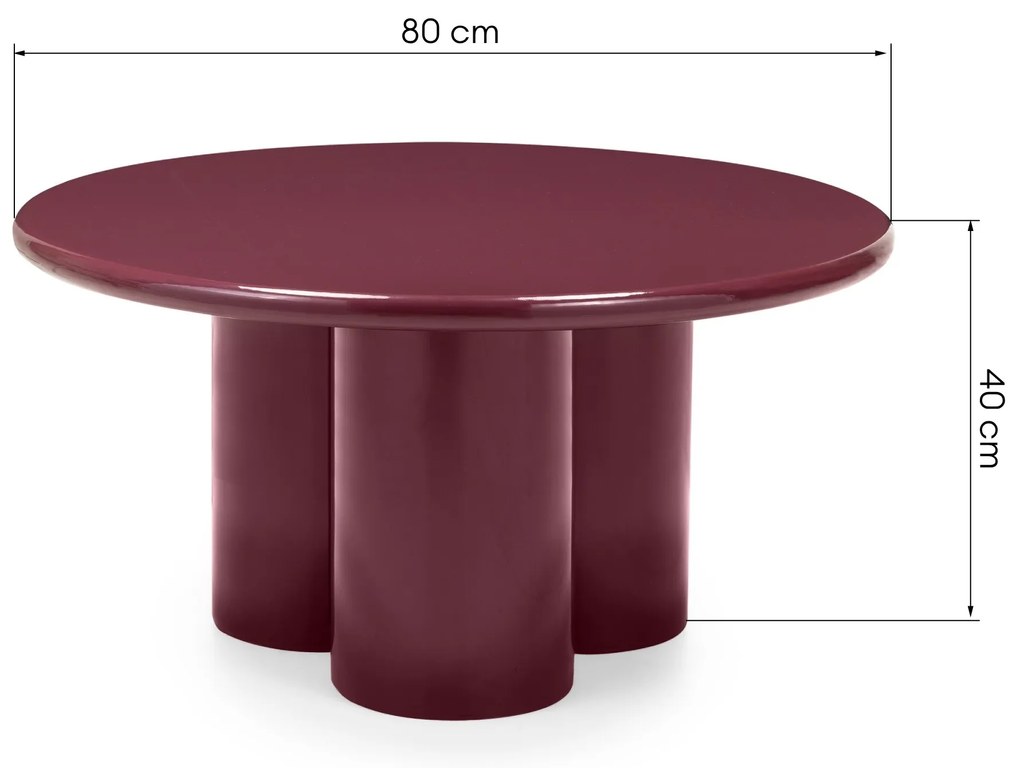 Konferenční stolek Everett 80 cm vínový