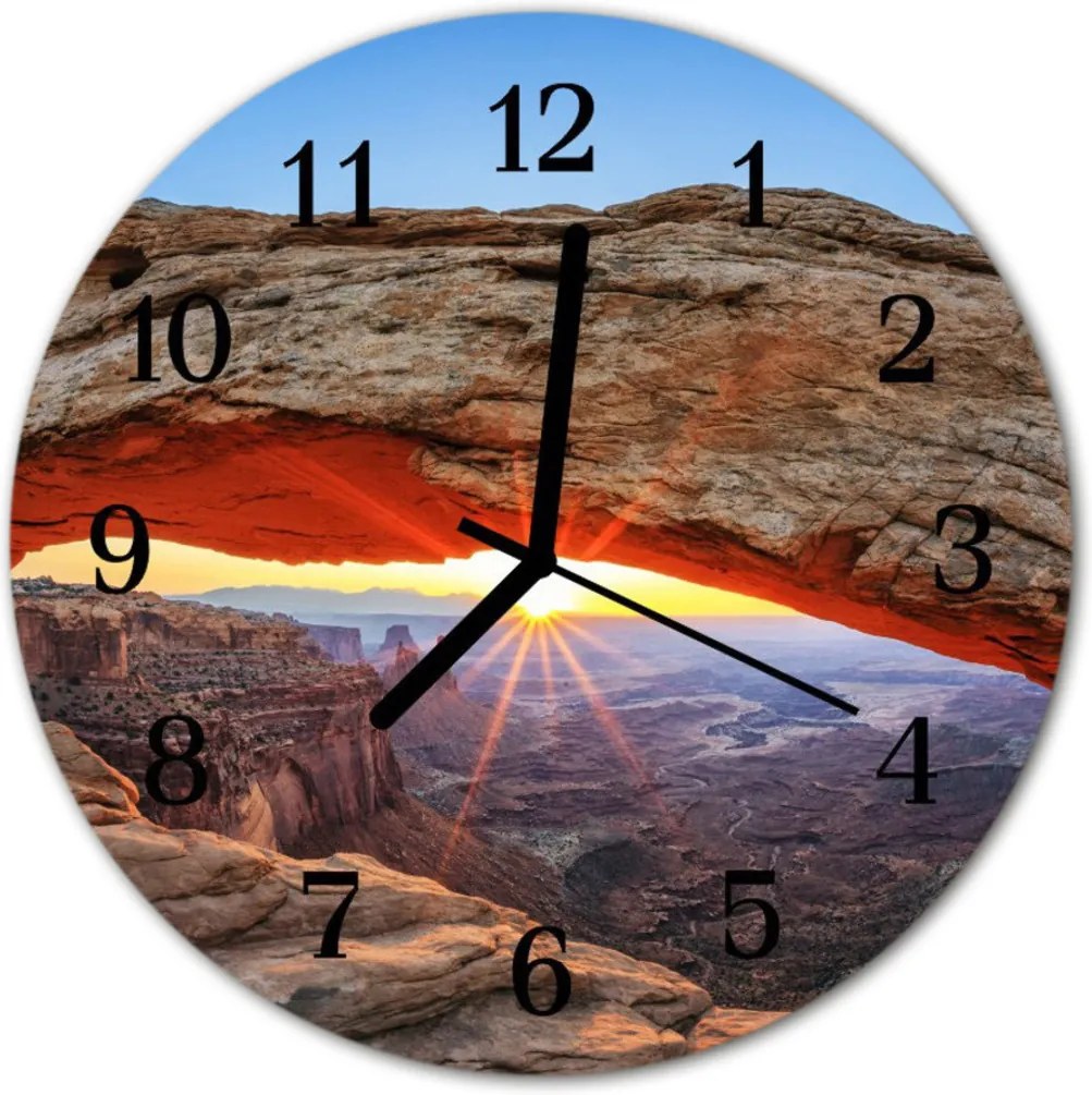 Nástenné sklenené hodiny  Grand Canyon