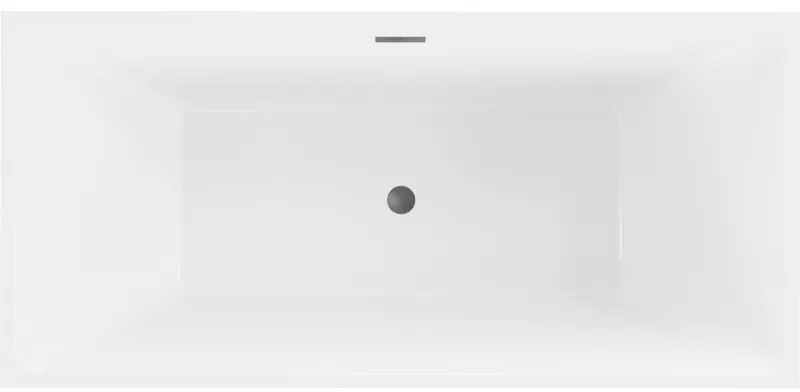 Mexen Nita, voľne stojaca vaňa 170 x 80 cm, biela, brúsený grafit prepad, 52091708000-95
