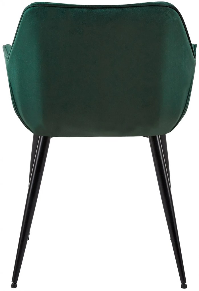 Design-Shop Set 2 jedálenských stoličiek Vessa zamat - zelená