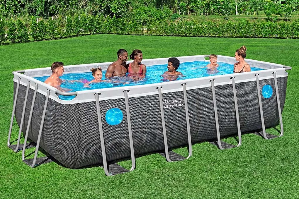 BESTWAY Steel Pro Max Splashview Bazén 488 x 244 x 122 cm, kartušová filtrácia 561MB