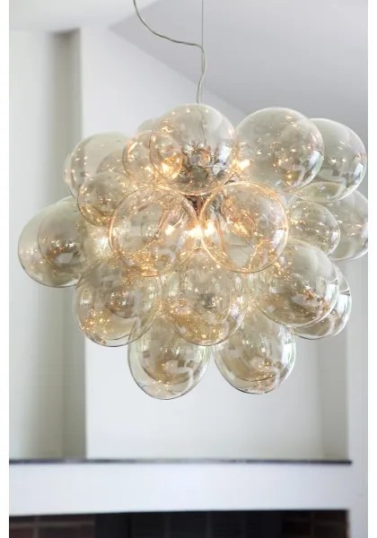 ByRydens 4200650-5503 - Luster na lanku GROSS GRANDE 8xG9/4W/230V dymová/hnedá