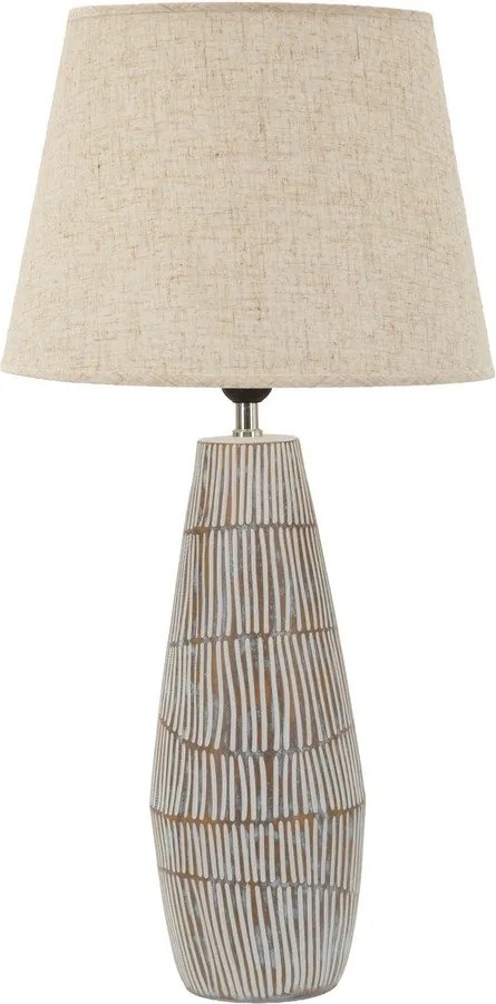 Krémovobiela stolová lampa s textilným tienidlom (výška 69,5 cm) Hanoi – Mauro Ferretti