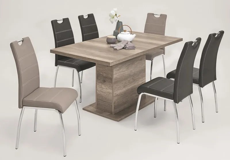 Jedálenská stolička Susi, čierna ekokoža