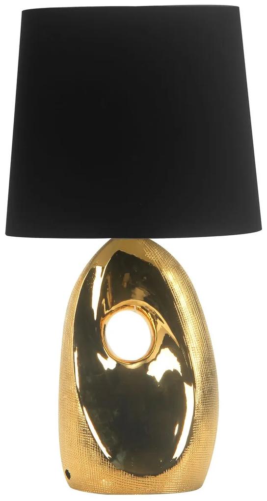 CLX Dizajnová stolná lampa CESENA, 1xE27, 60W, zlatá