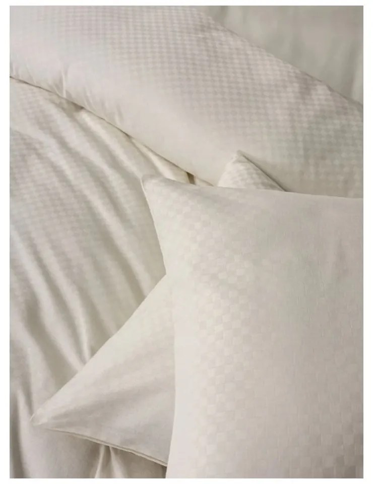 Béžové obliečky na dvojlôžko/predĺžené z bavlny Renforcé 240x220 cm Checkered – Mila Home Luxury