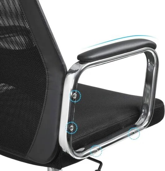 Kancelárska ergonomická stolička, čierna