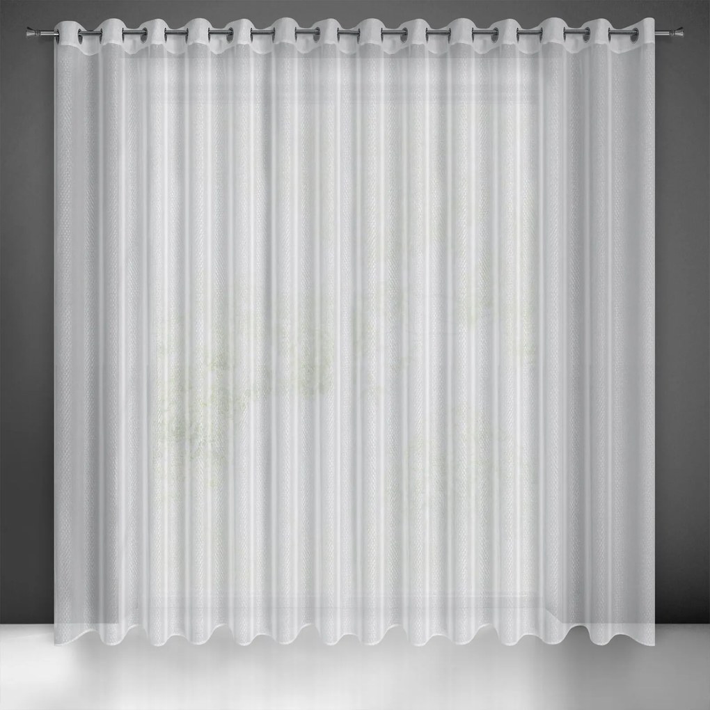 ZÁCLONA NA KRÚŽKOCH LOARA 300X250 CM BIELA