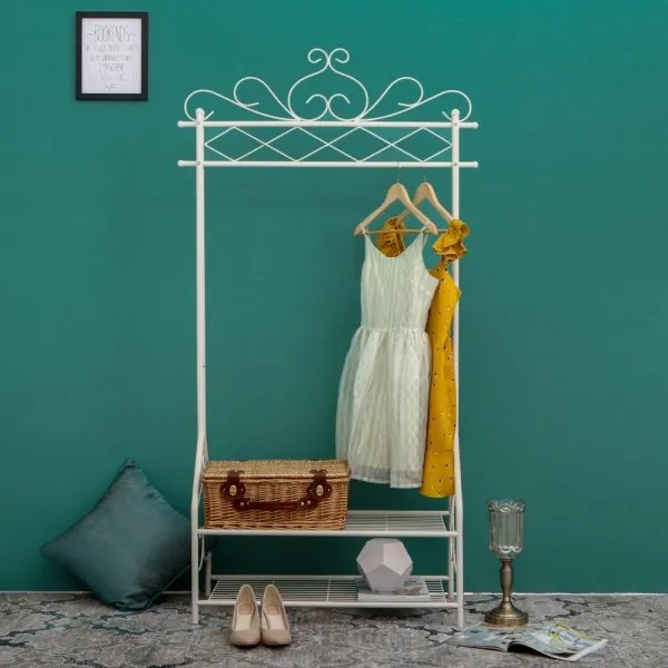 Stojanový vešiak LINEA biely