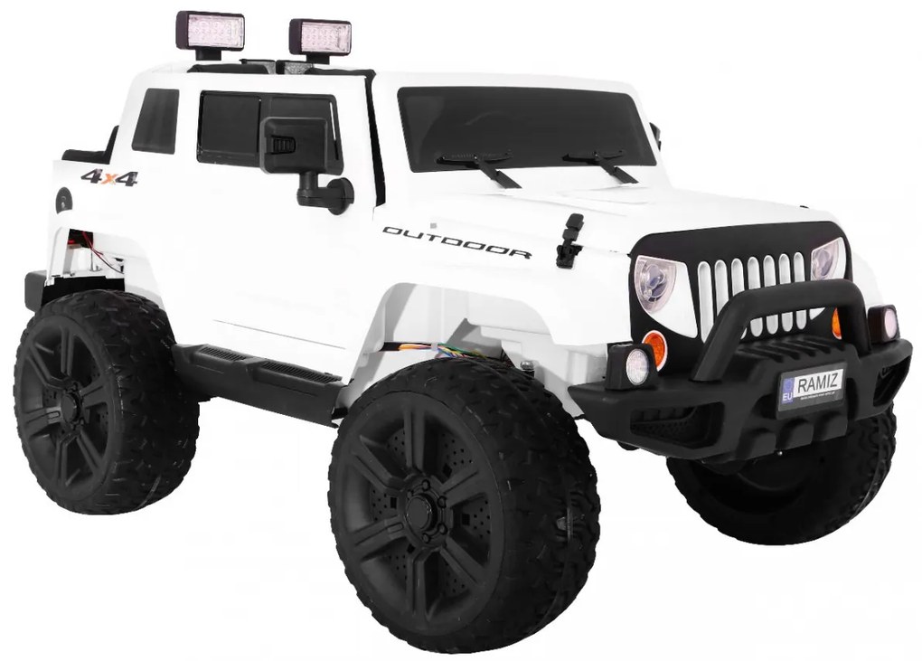 Elektrické autíčko Mighty Jeep 4x4 Ramiz 1668 - biele