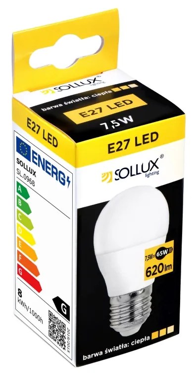 LED žiarovka E27 3000K 7,5W 620lm