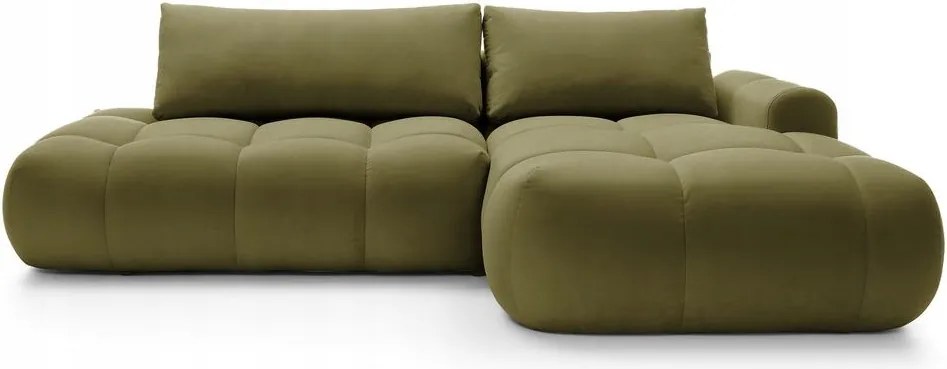 Rohová sedacia súprava Ombre (p) (olivová čierna)