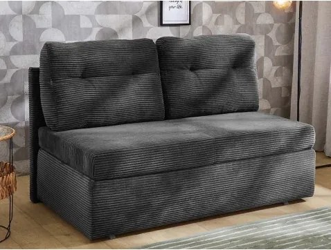 Rozkladacia pohovka Torben, šedá štrukturovaná látka%