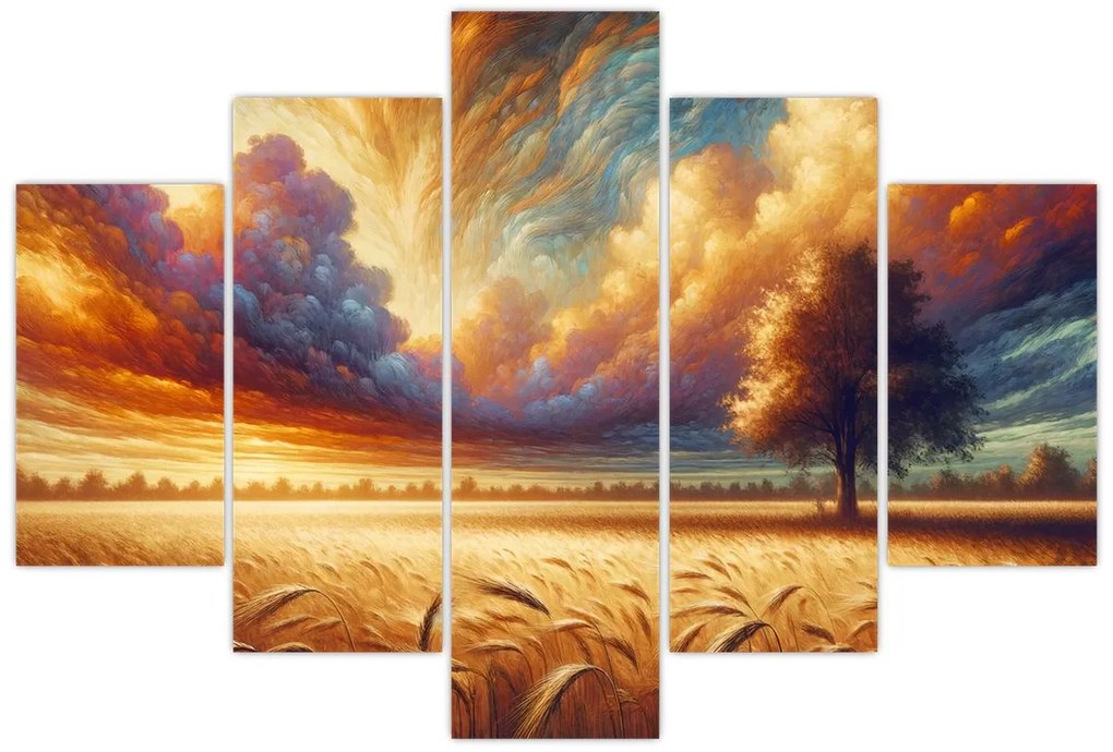 Obraz – Strom na poli (150x105 cm)