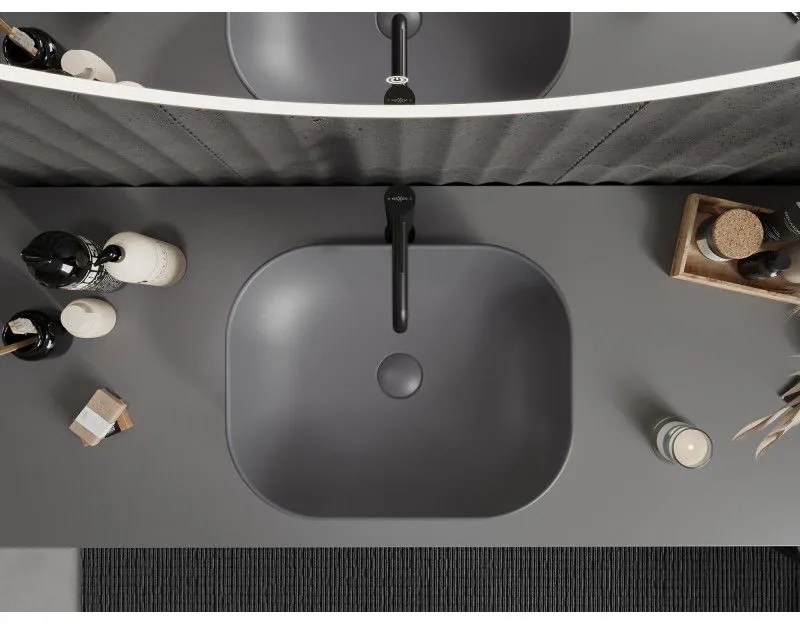 Mexen ROSA umývadlo, 50x40 cm, šedá matná, 21095071