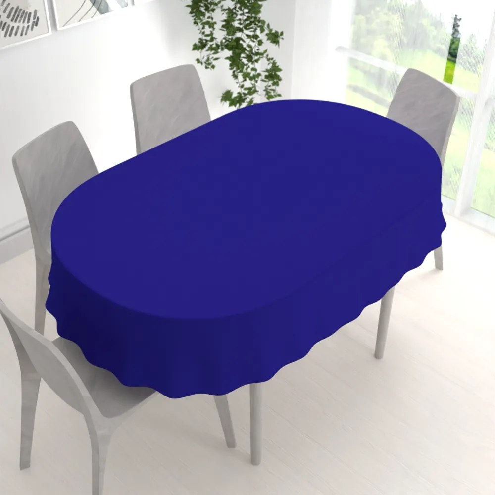 Biante Dekoračný oválny obrus Rongo RG-078 Kráľovská modrá 140x220 cm