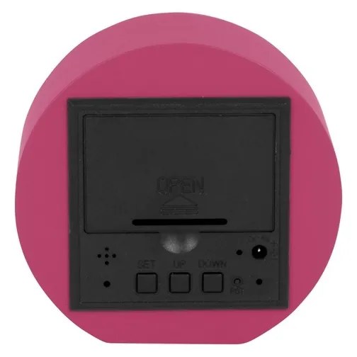 Karlsson 5981BP dizajnové LED hodiny s budíkomružové, priemer 9 cm