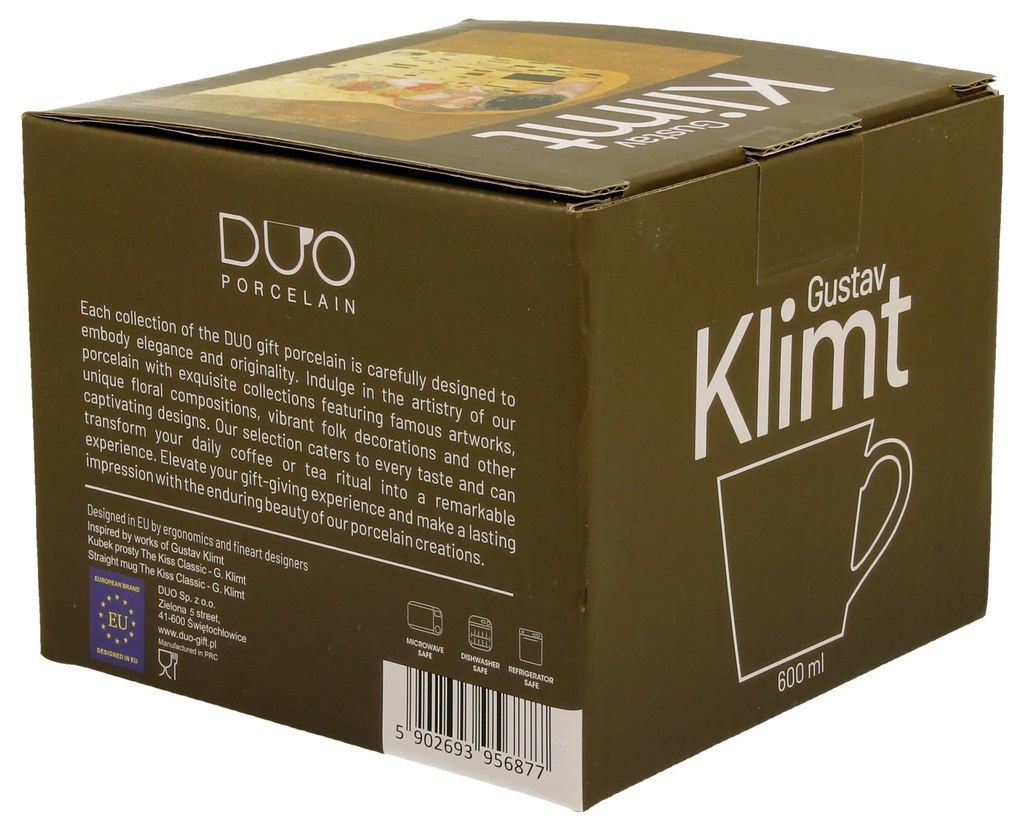 Porcelánový hrnček Klimt The Kiss 600 ml