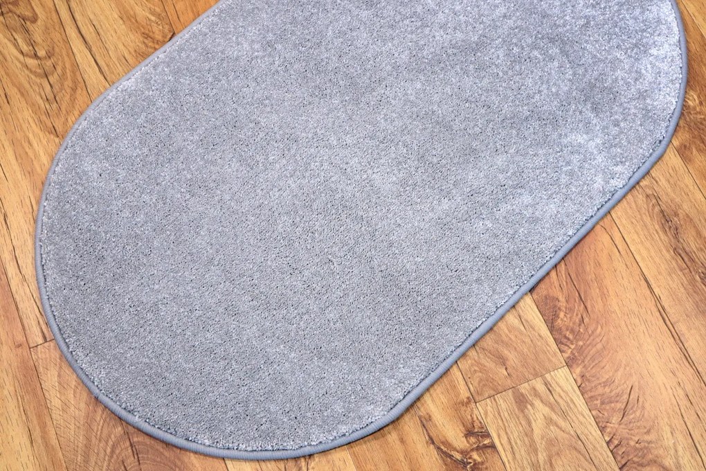 Vopi, Kusový koberec Laguna šedá ovál, 160x240 ovál, šedá, obývacia izba
