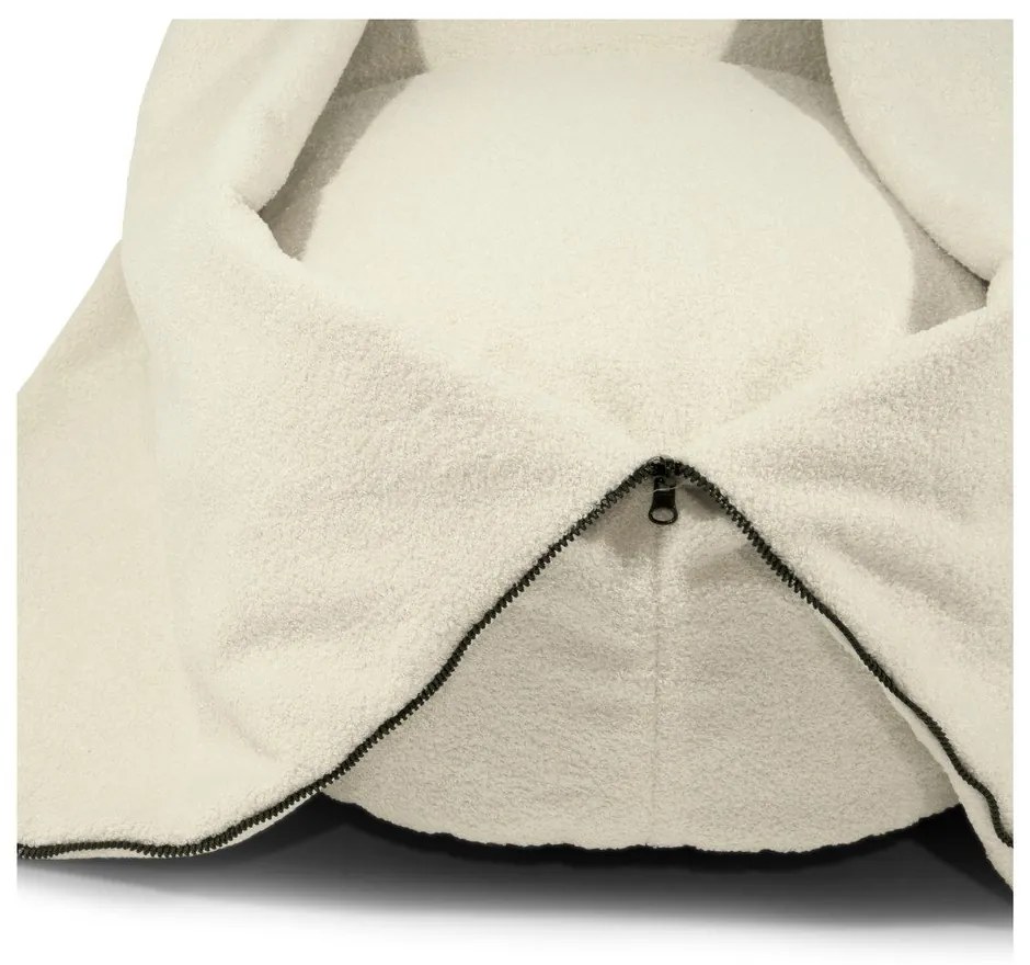 Svetlosivý detský sedací vak z textílie buklé Cocoon 100 – SLOWDOWN