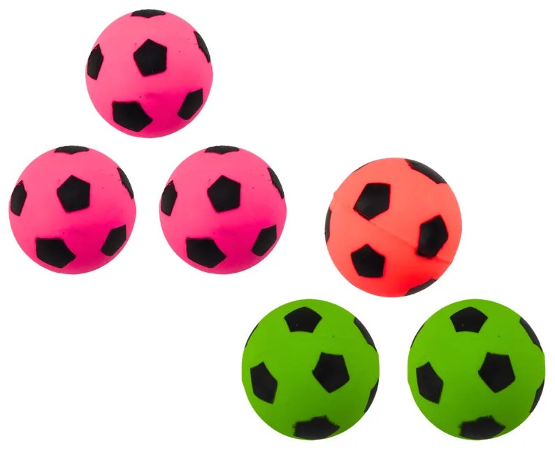 LEAN TOYS Sada futbalových gumených loptičiek – 6 kusov