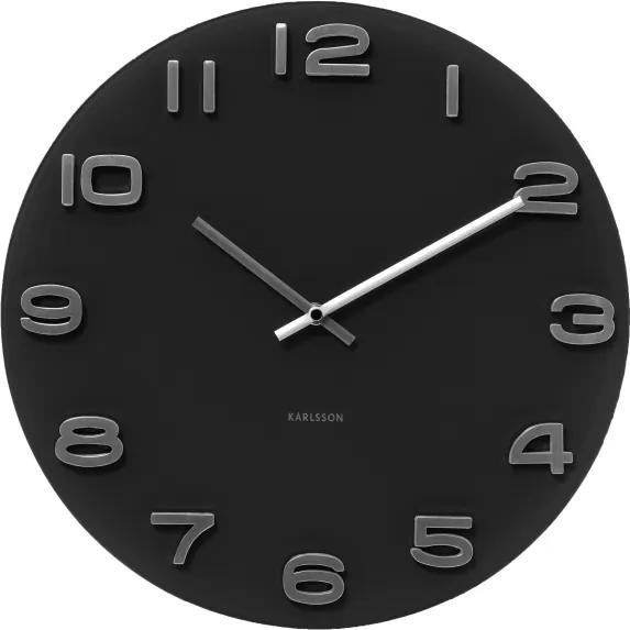 KARLSSON Nástenné hodiny Vintage kulaté čierne