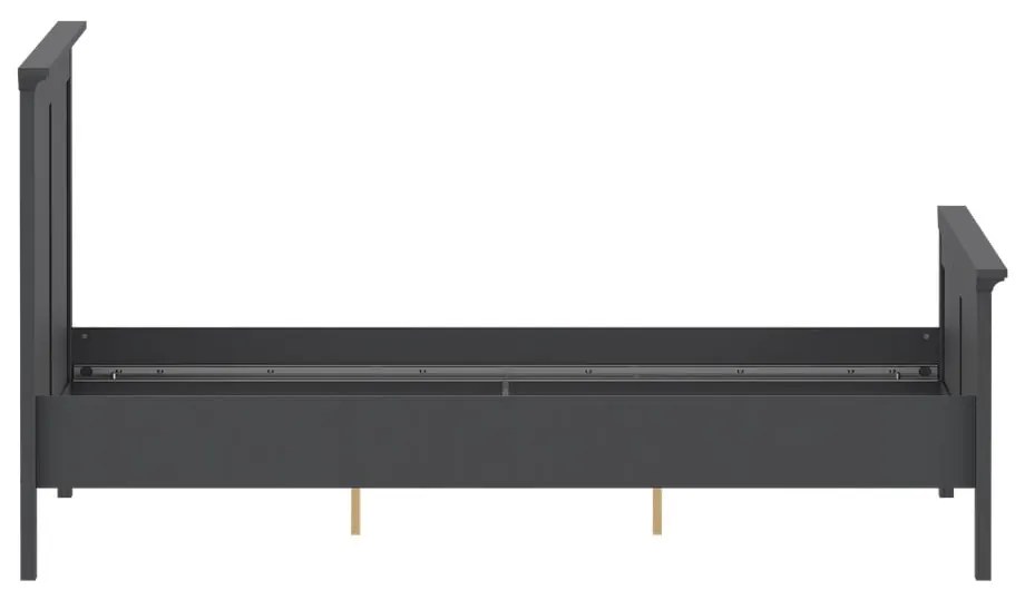 Sivá dvojlôžková posteľ 160x200 cm Paris – Tvilum