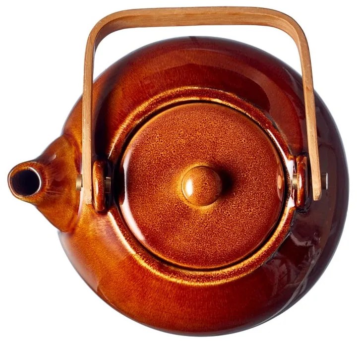 Jantárová kanvica na čaj so sitkom z kameniny 1,2 l Amber – Bitz