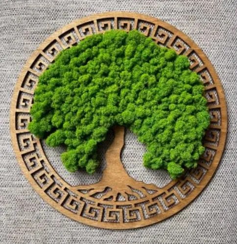 Strom na stenu z machu Kaladrius 50 cm