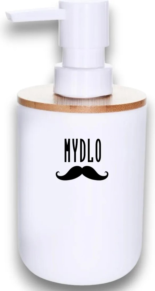 Označto Štítok/nálepka do kúpeľne Mydlo - SLIM, fúzy Farba písma: Strieborná