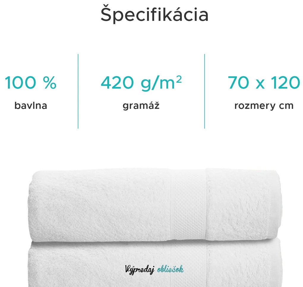 Žltá osuška DONNA 70 x 120 cm, 100% bavlna