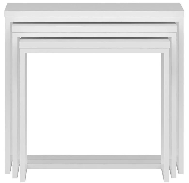 Skladací stôl Evia White, 3 ks