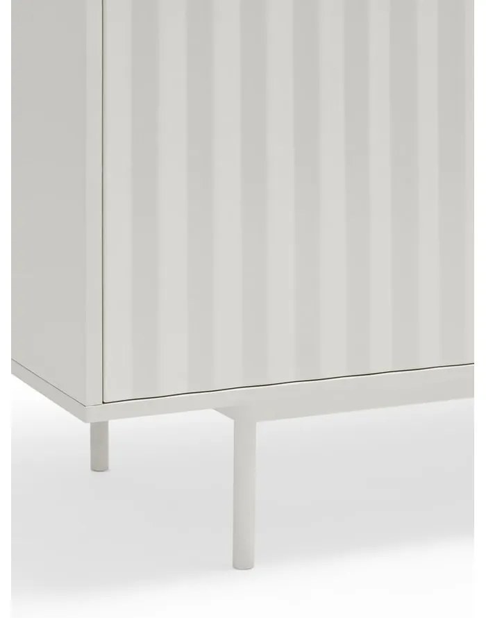 Nízka komoda v dekore duba v bielo-prírodnej farbe 159x80 cm Sierra – Teulat