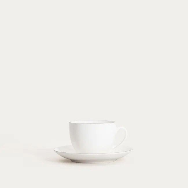Šálka AUROO s podšálkou, biela 775048 250 ml