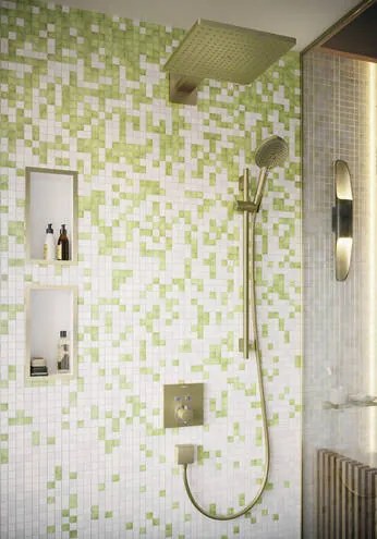 Hansgrohe Raindance E, hlavová sprcha 300 1jet so sprchovým ramenom, kartáčovaný bronz, HAN-26238140