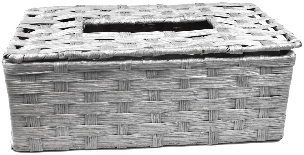 Box na vreckovky sivý