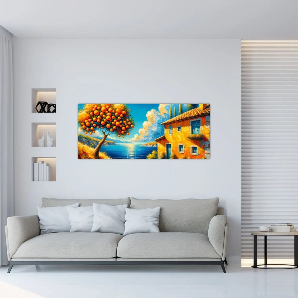 Obraz - Dom s pomarančmi II. (120x50 cm)