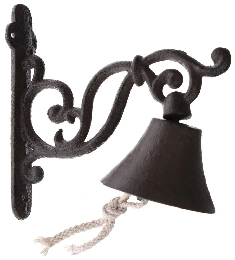 Litinový zvonček Sinai čierny, 17 x 8 cm