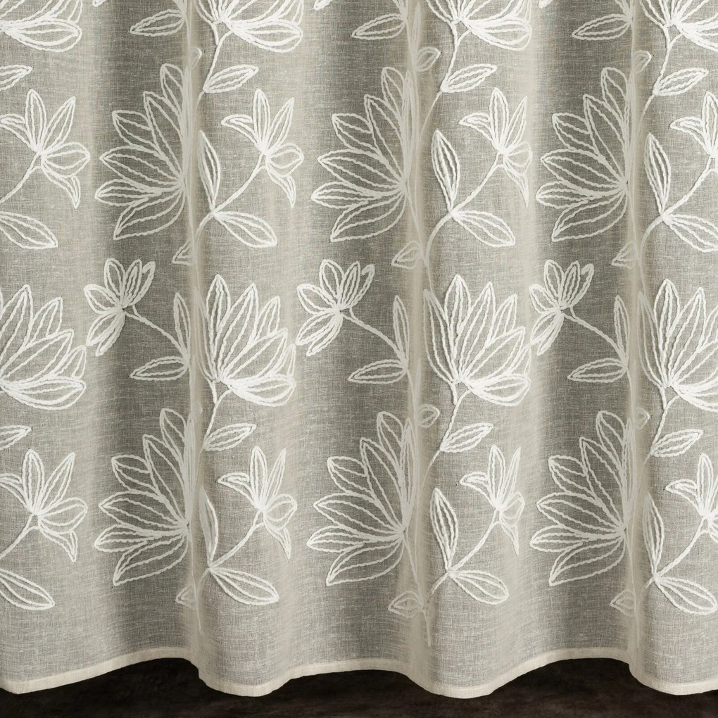 ZÁVES NA KRÚŽKOCH SUZI 140X250 CM KVETY