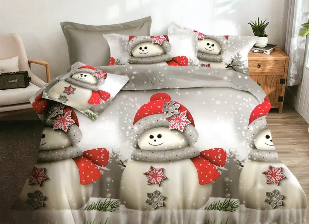 DomTextilu Vianočné posteľné obliečky z mikrovlákna 3 časti: 1ks 200x220 +  2ks 70 cmx80 180x220 cm 28492-154972 | BIANO