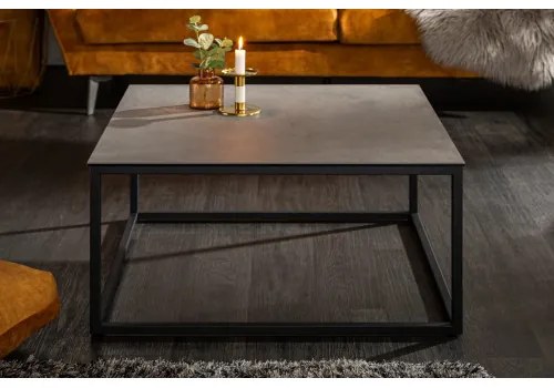 Konferenčný stôl 40671 75x75cm Marble Look Ceramik Cement  - Komfort-nábytok