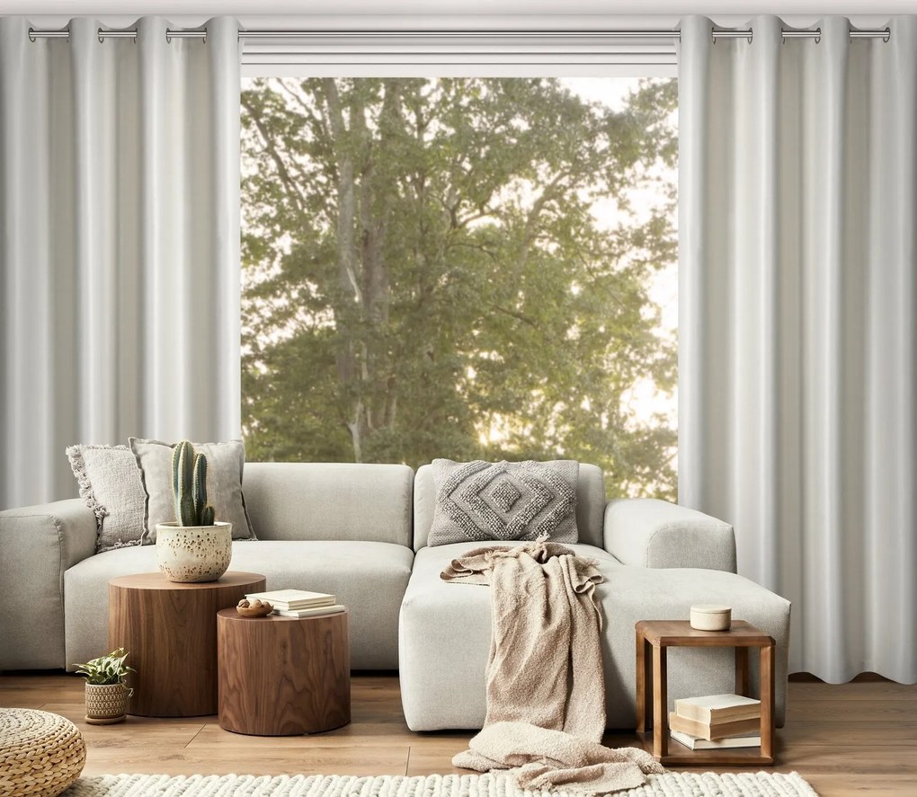 ZATEMŇOVACÍ ZÁVES NA KRÚŽKOCH SELINA 140X250 CM PRÍRODNÁ