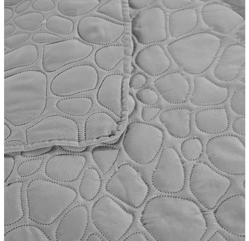 Svetlosivý prehoz na posteľ STONE Rozmer: 200 x 220 cm