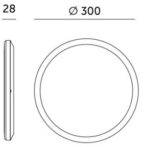 LED stropné svietidlo do kúpeľne NIVERA LED/18W/230V IP54 pr. 30 cm čierne